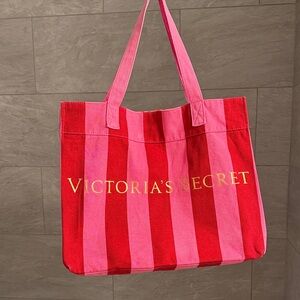 Victoria's Secret Bold Pink and Red Tote